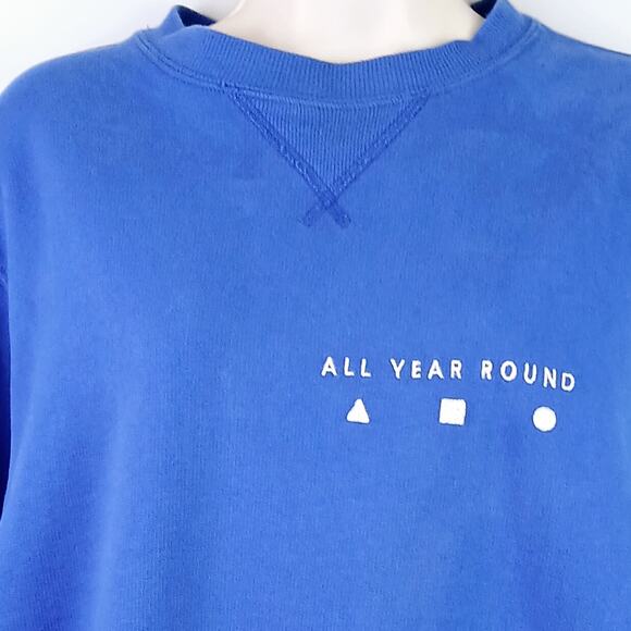 AYR All Year Round SZ XS The Sweatshirt Blue Sweatshirt Blue Embroidered Cotton - Picture 3 of 6